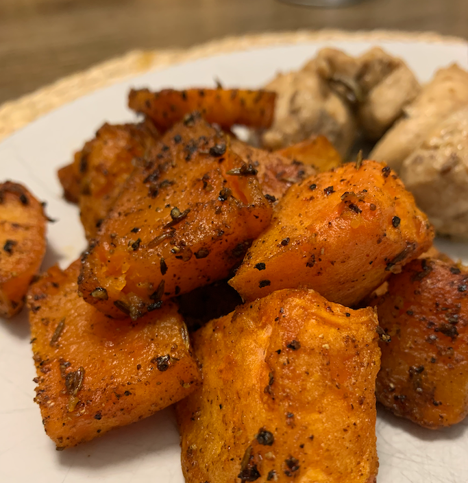 patates douces roties aux épices