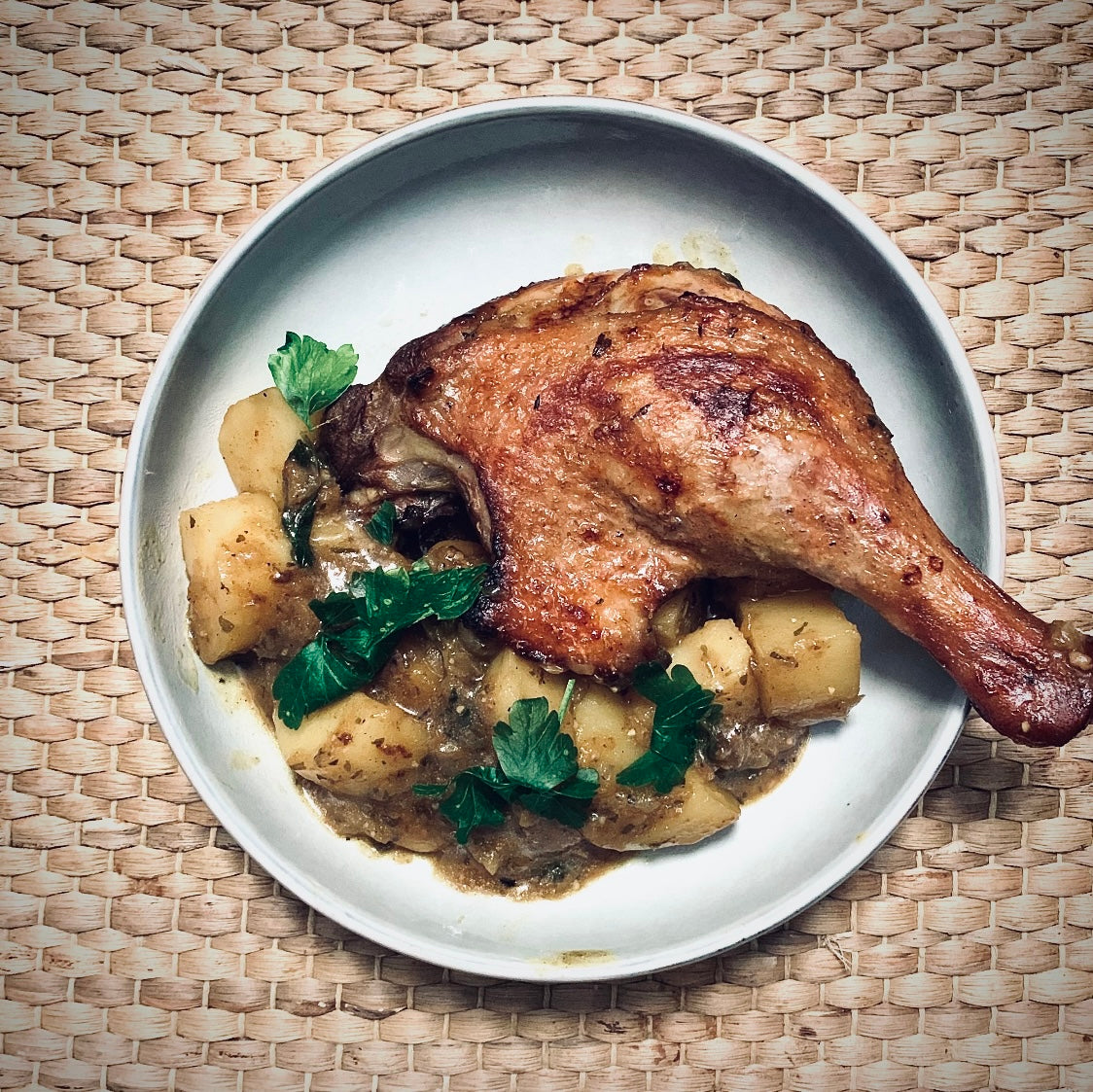 cuisse de canard à l'orientale