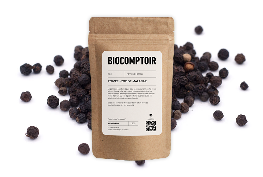 Poivre noir grain de Malabar