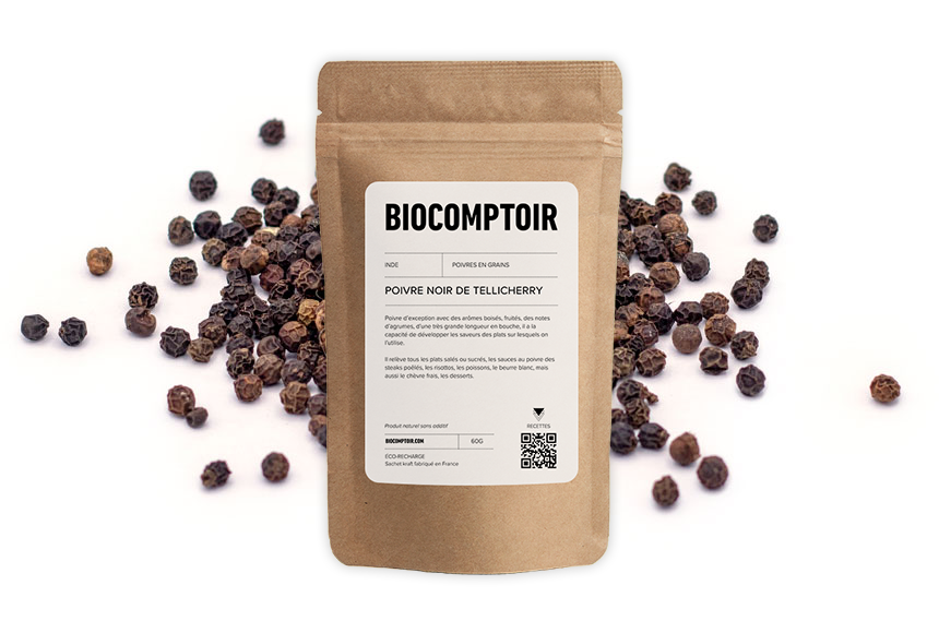 Poivre noir grain de Tellicherry
