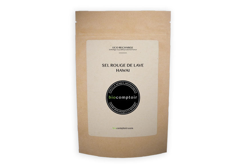 Sel rouge de lave d'Hawaï - biocomptoir
