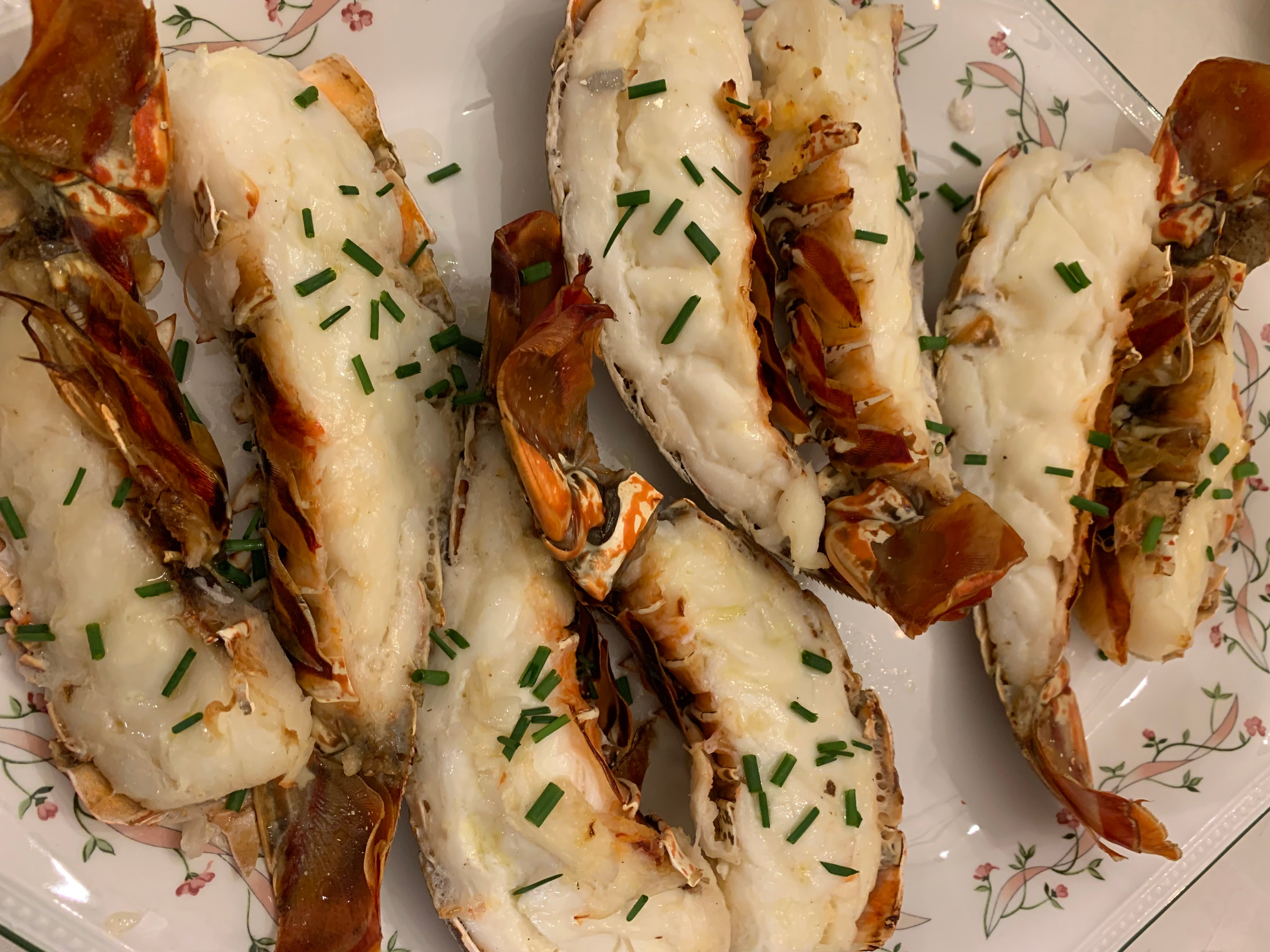 langoustes grillées - repas de fête