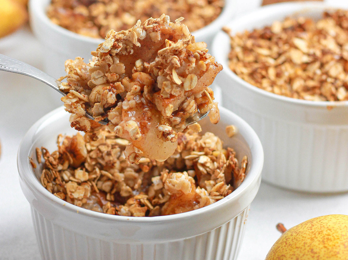 Crumble aux pommes et au gingembre