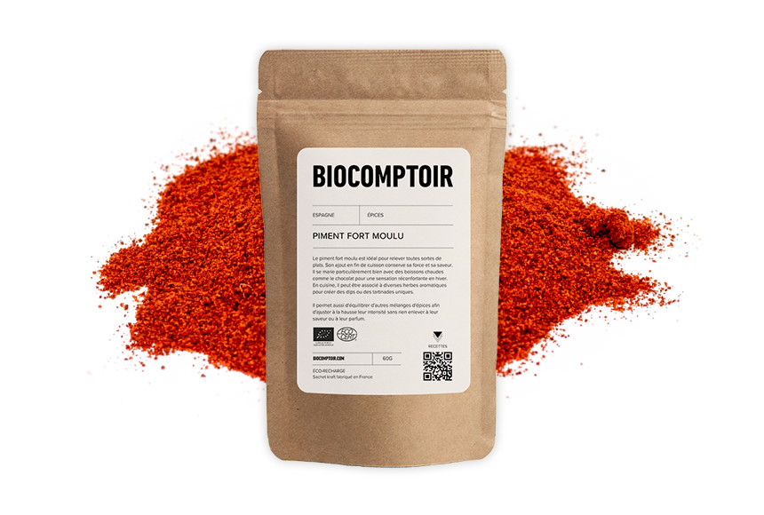 Piment fort moulu bio