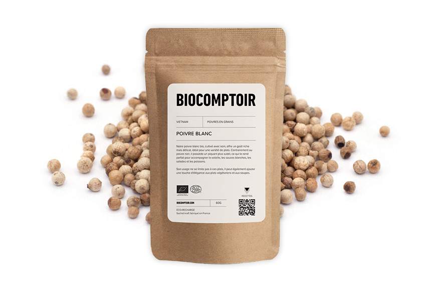 Poivre blanc grain bio